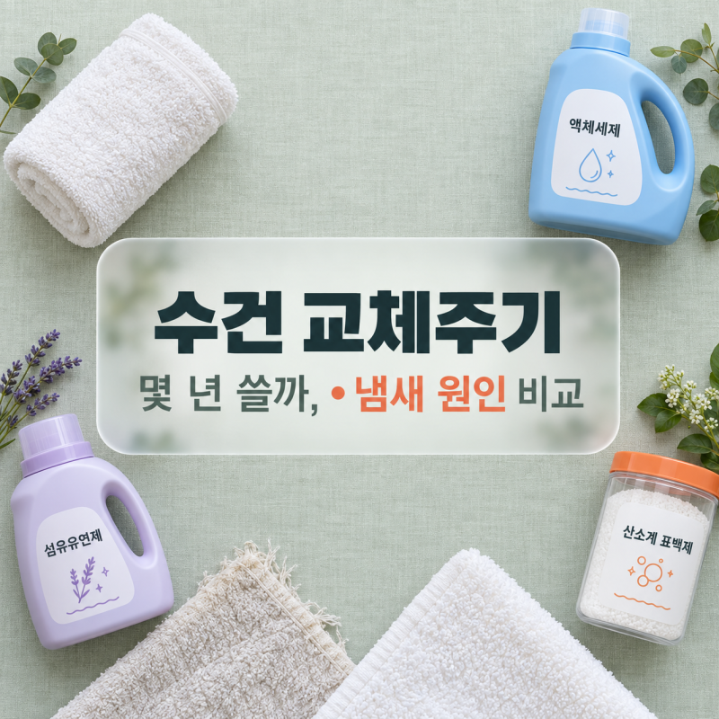 수건 교체주기｜몇 년 쓰는 게 적당할까, 냄새 나는 수건 원인 비교
