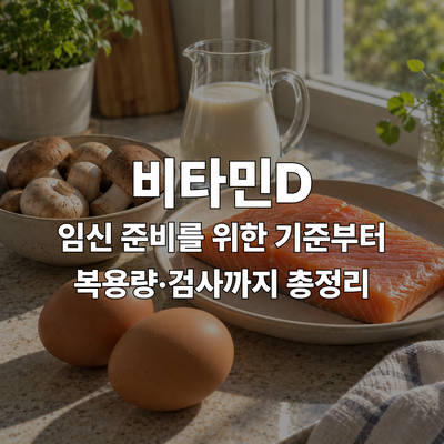 임신 준비 비타민D, 수치 기준부터 하루 복용량·검사까지 정리