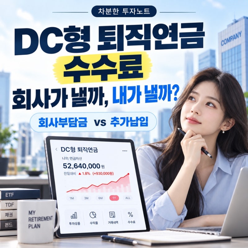 “DC형 퇴직연금 수수료, 회사가 낼까 내가 낼까?” 회사부담금·추가납입은 다릅니다