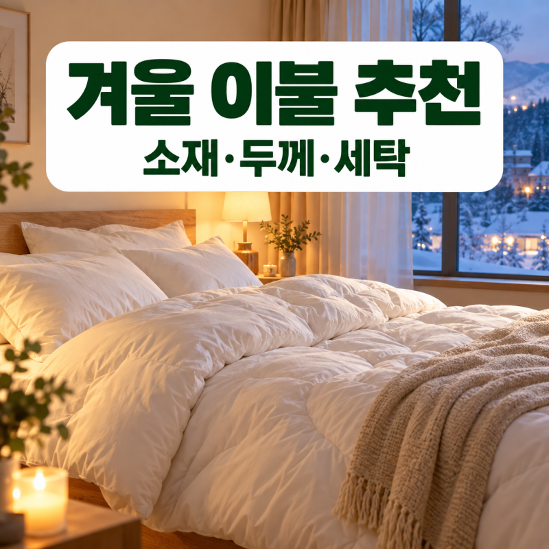 겨울 이불 추천 극세사 vs 순면 차렵이불, 10mm·80수·18온스 뜻까지 정리
