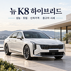 기아 뉴 K8 하이브리드, 성능. 연비. 트림별 신차가격과 중고차 시세 정리