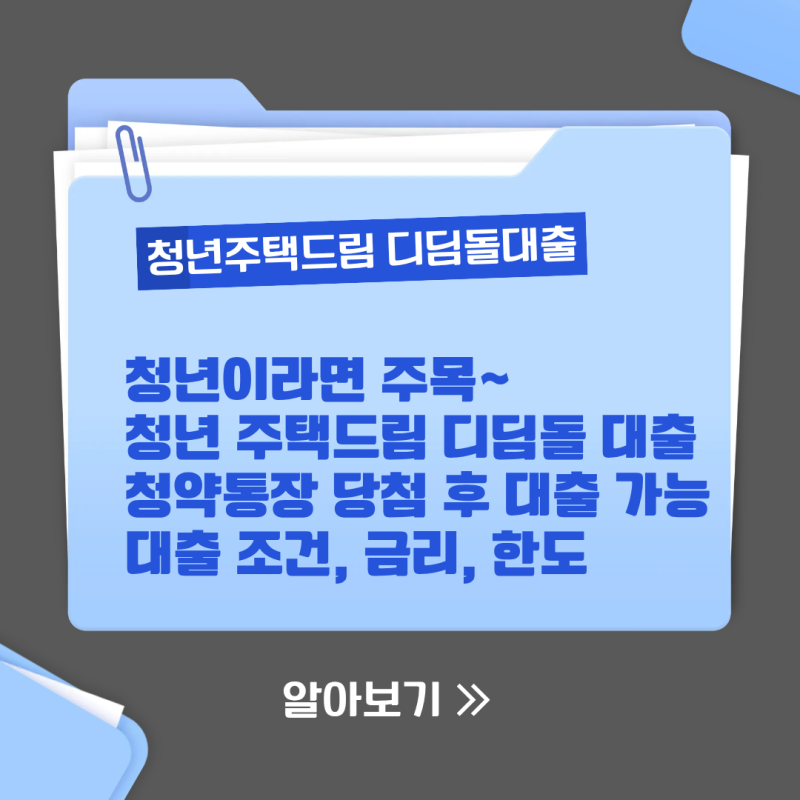 청년 주택드림 디딤돌 대출, 3억·4억 받는 조건 총정리