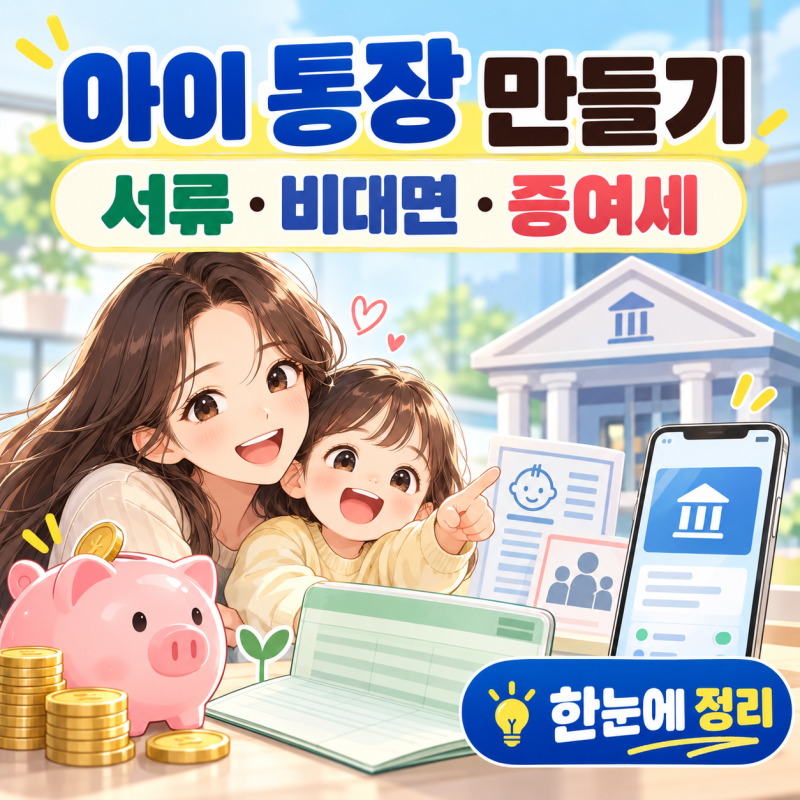 아기 첫 통장 개설 가이드 비대면 은행별 비교와 2천만 원 비과세 팁