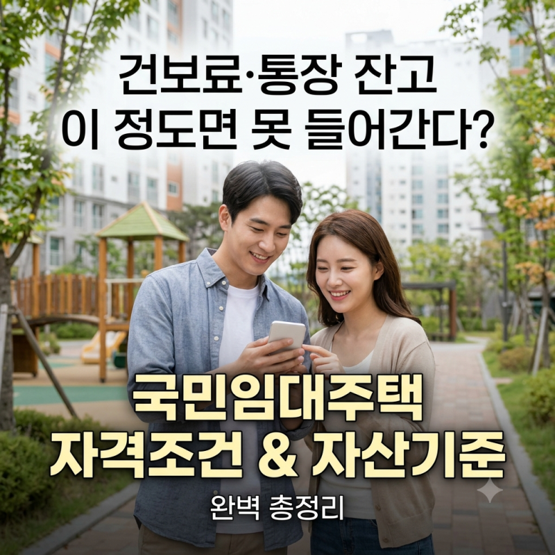 "건보료·통장 잔고 이 정도면 못 들어간다?" 국민임대주택 자격조건 및 자산기준 총정리