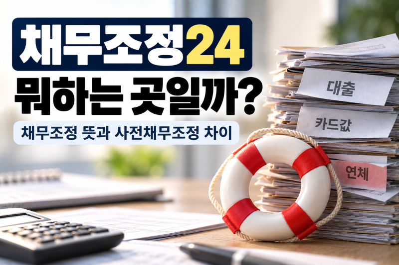 채무조정24 뭐하는 곳일까? 채무조정 뜻과 사전채무조정 차이
