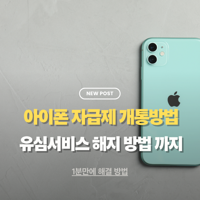 아이폰 자급제 개통 방법 유심보호서비스 해지와 기변 절차까지