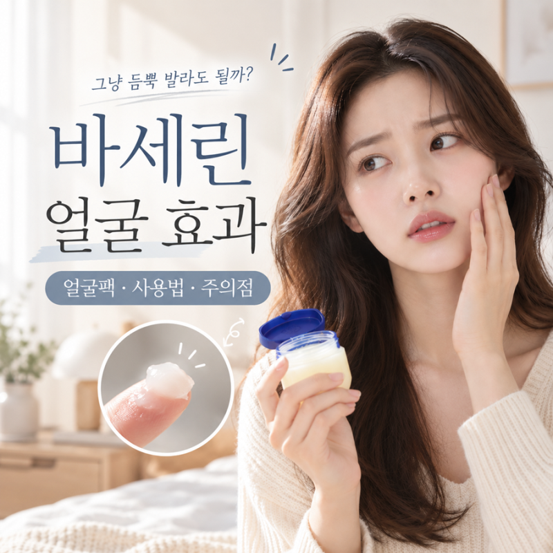 바세린 얼굴 효과, 그냥 발라도 될까? 얼굴팩·사용법과 주의점