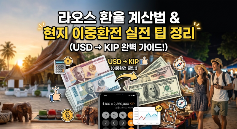 라오스 환율 계산법과 현지 이중환전 실전 팁 정리