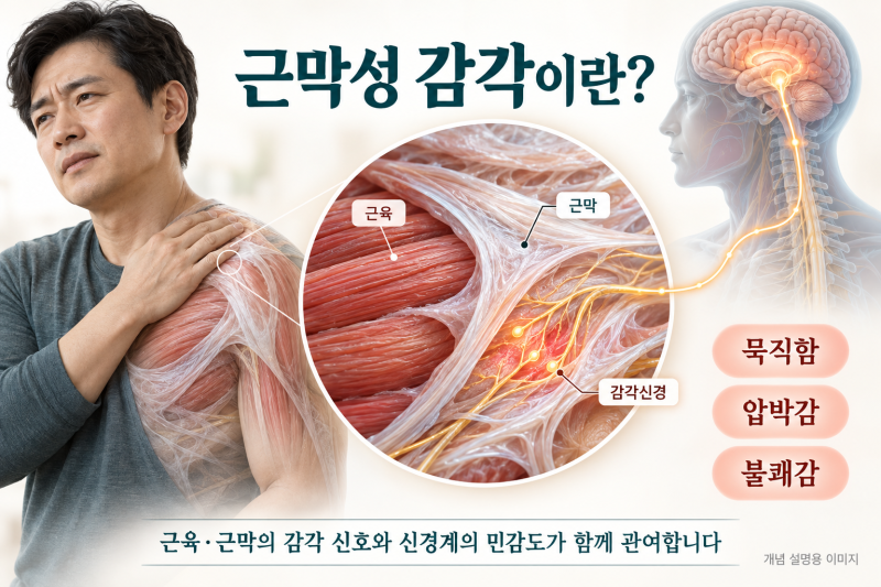 근막성 감각에 관하여.. : 두통부터 목의 이물감, 방광·요도·항문의 불쾌감까지