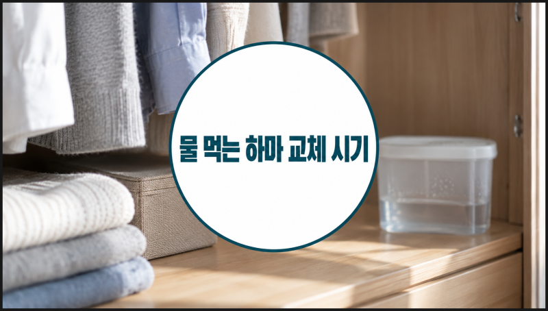 물먹는 하마 교체 시기 3개월 말고 물 높이로 보는 법