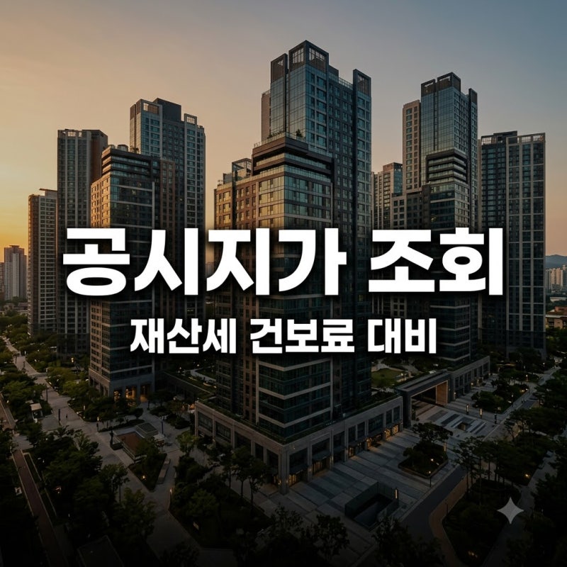 공시지가 조회 국토교통부 부동산공시가격알리미 아파트 재산세 건보료 총정리