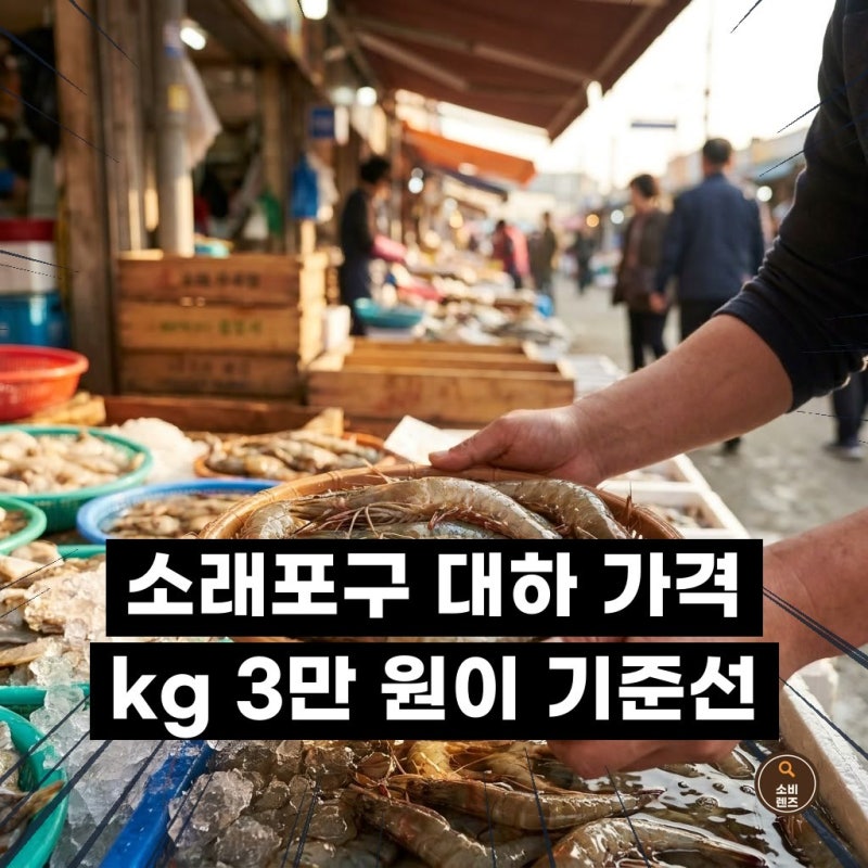 "kg 3만 원이 기준선" 소래포구 대하 가격