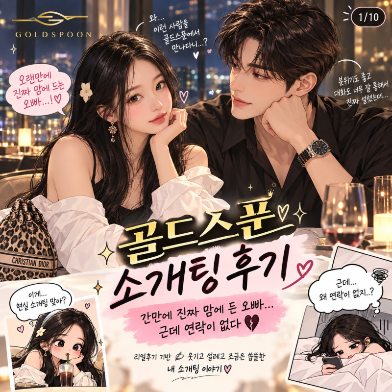 골드스푼 소개팅 후기｜진짜 마음에 든 사람 만나면 차이는 후기