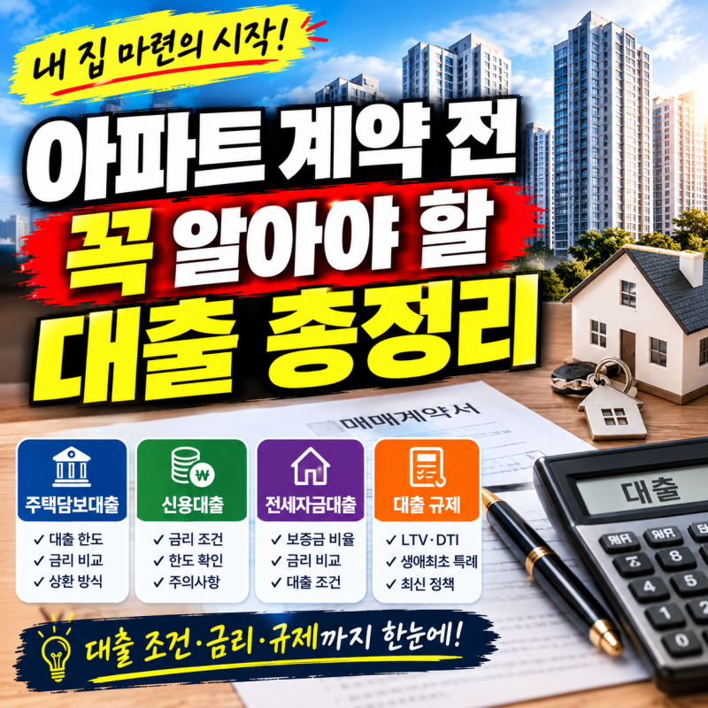 아파트 계약 전 꼭 알아야 할 대출 총정리