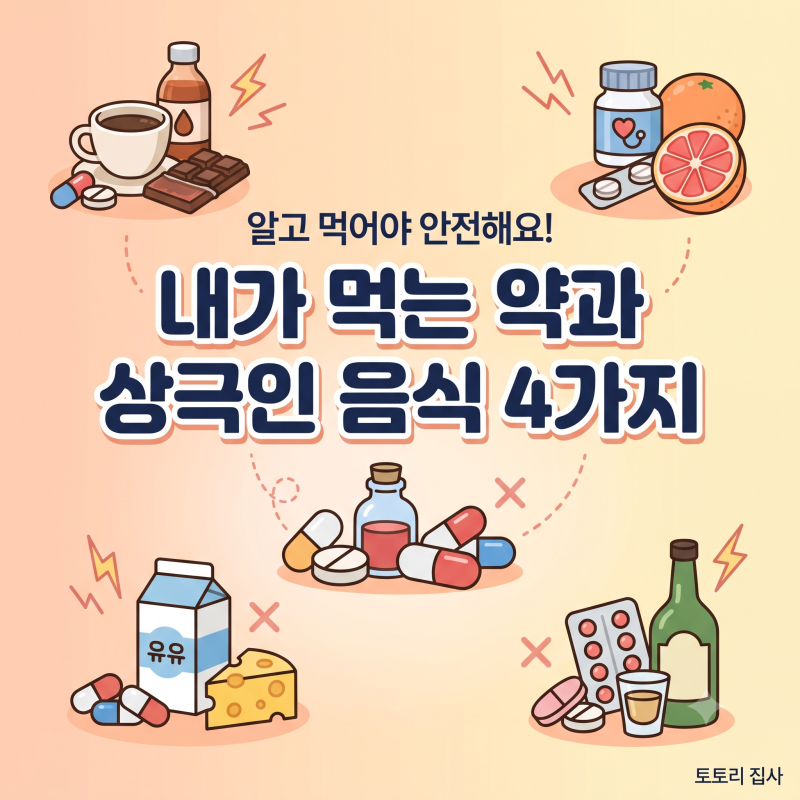 "상극이었어?" 내가 지금 먹는 약과 상극인 음식 4가지