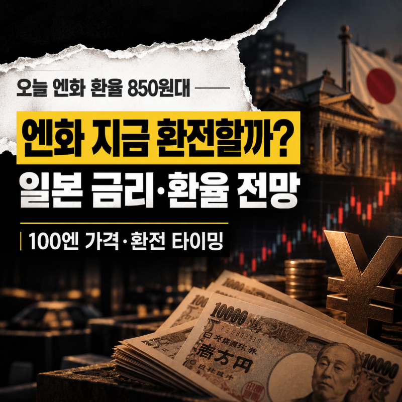 오늘 엔화 환율 850원대, 지금 환전할까? 엔화 전망·일본 금리까지