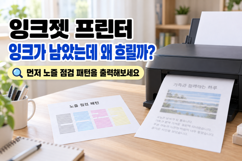 잉크는 남았는데 프린터가 흐리게 나올 때? 노즐 점검부터 하는 방법