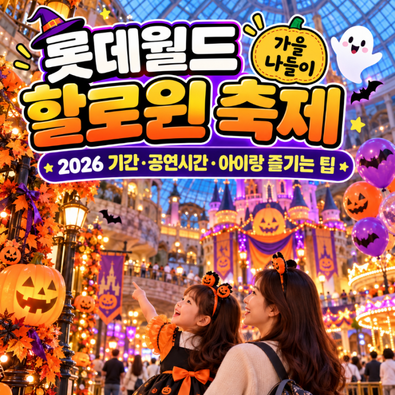 롯데월드 할로윈 축제 2026, 기간·퍼레이드 시간·아이랑 덜 무섭게 즐기는법 (부산 좀비월드....