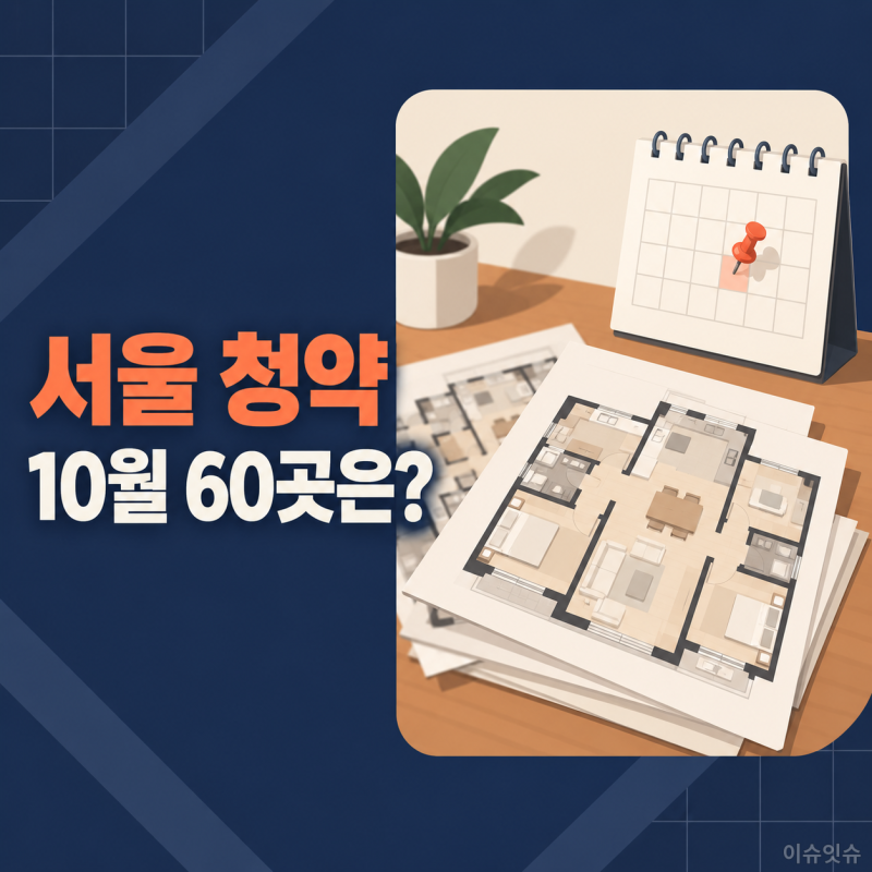 전국 60개 단지 분양 중 서울 청약 일정 몫은 10월 공급 지역별 정리