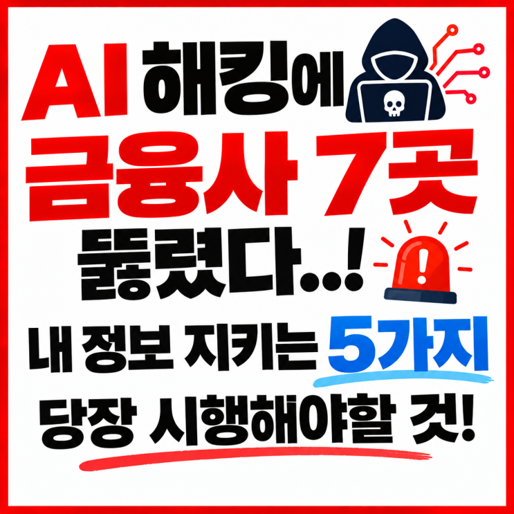 AI <b>해킹</b>에 <b>금융사</b> 7곳 뚫렸다..! 내 정보 유출 확인하는 방법 및  5가....