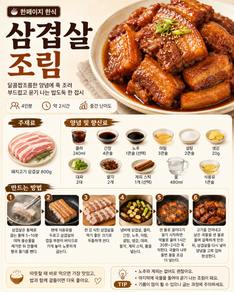 삼겹살 조림(동파육)