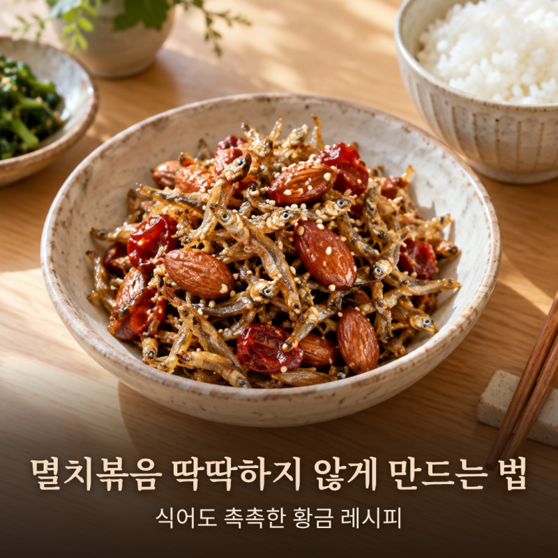 한 덩어리로 굳는 멸치볶음 딱딱하지 않게 만드는 법