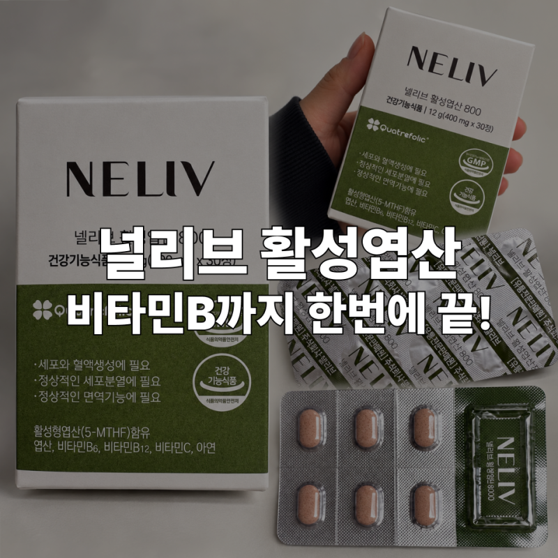 활성 엽산 추천 임신 준비 영양제 넬리브 활성 엽산 800 일주일 솔직 후기