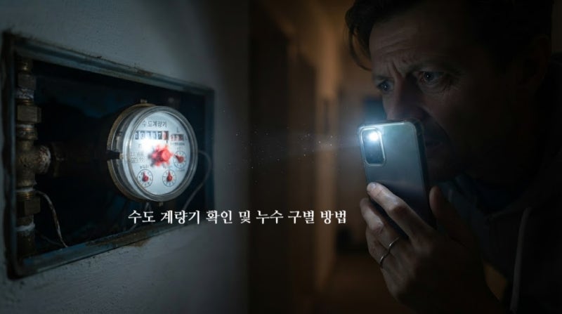 수도 계량기 보는법 검침 누수 구별 방법