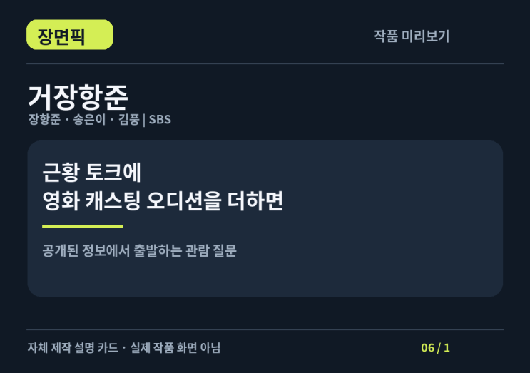 장항준의 ‘<b>거장항준</b>’, <b>오디션</b> 토크쇼는 무엇이 다를까