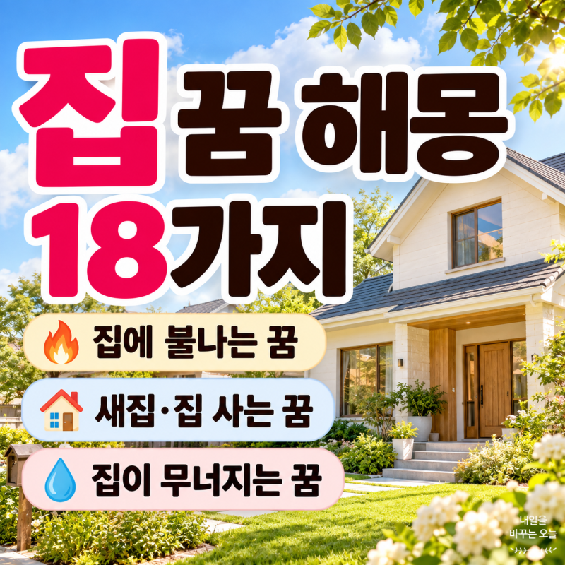 집 꿈 해몽 18가지｜집에 불나는 꿈·무너지는 꿈·새집·집 사는 꿈 뜻