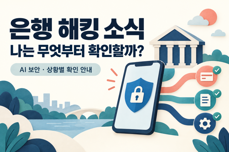 금융권 해킹에 AI까지? 내 개인정보·계좌 확인은 무엇부터 할까