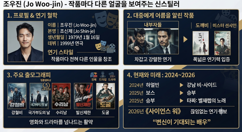 조우진 배우 프로필｜내부자들부터 하얼빈까지