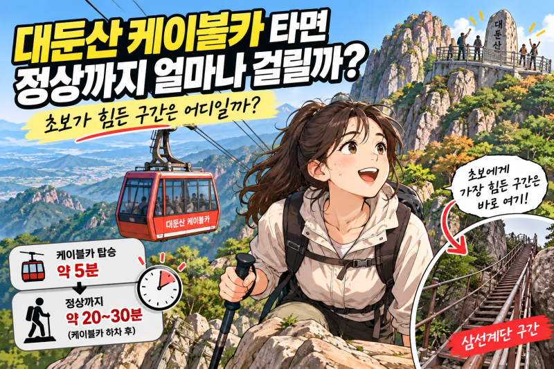 대둔산 케이블카 소요시간 초보자 난이도 총정리