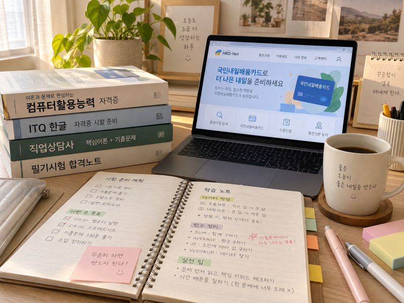 국민내일배움카드로 배울 수 있는 자격증 알아보기