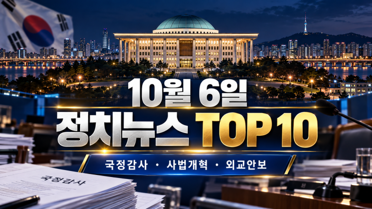 10월 6일 정치뉴스 TOP 10, 국정감사·조희대·중수청 인선 총정리
