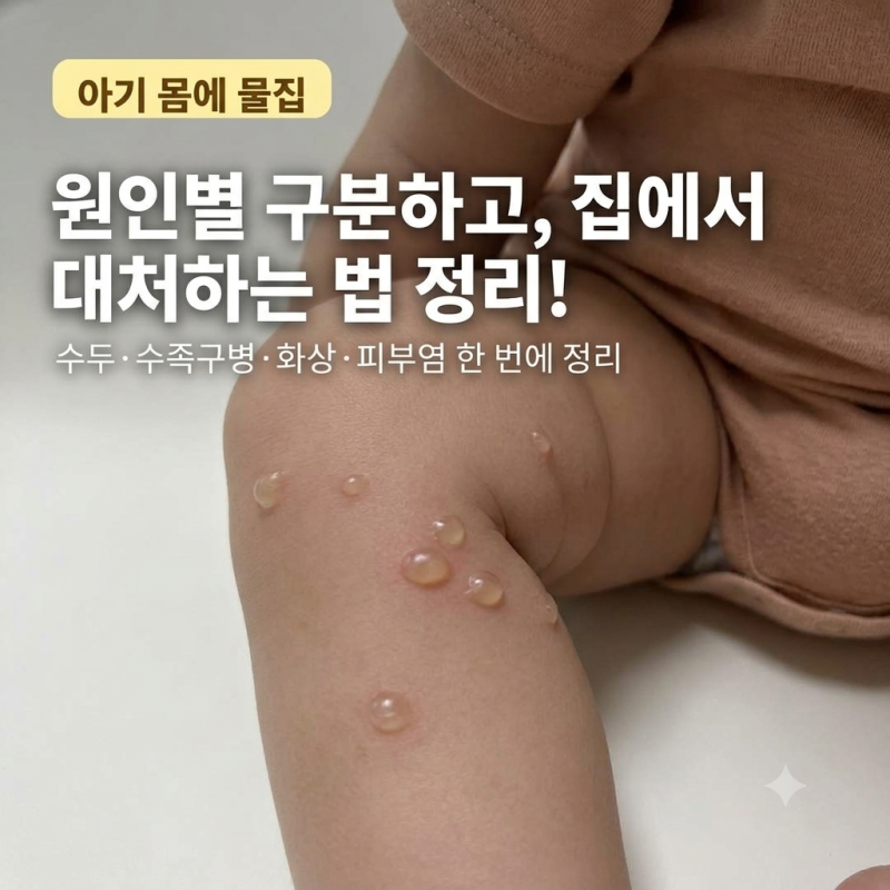 아기 몸에 물집이 생겼어요, 아기 수포 원인별 구분하고 집에서 대처하는 법