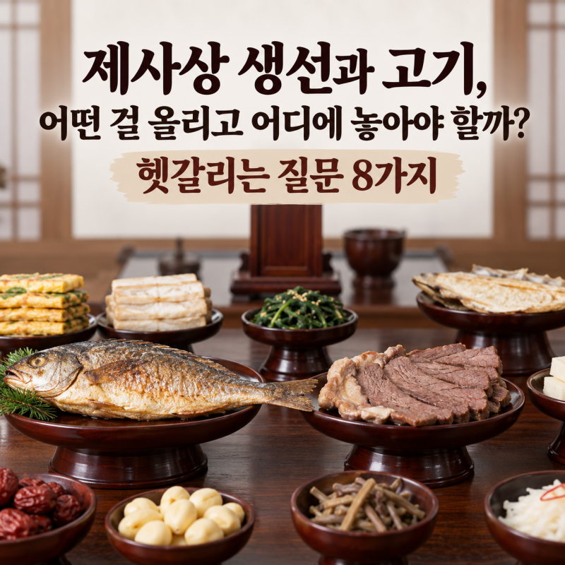 제사상 생선과 고기, 어떤 걸 올리고 어디에 놓아야 할까? 헷갈리는 질문 8가지