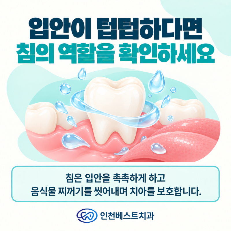 입안이 자꾸 텁텁하고 마른다면? 구강건조증 원인과 관리법| 청학동 치과