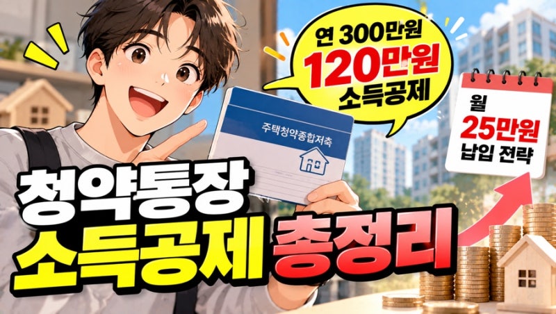 청약통장 소득공제 300만원 받는 조건, 월 25만원 납입전략 총정리