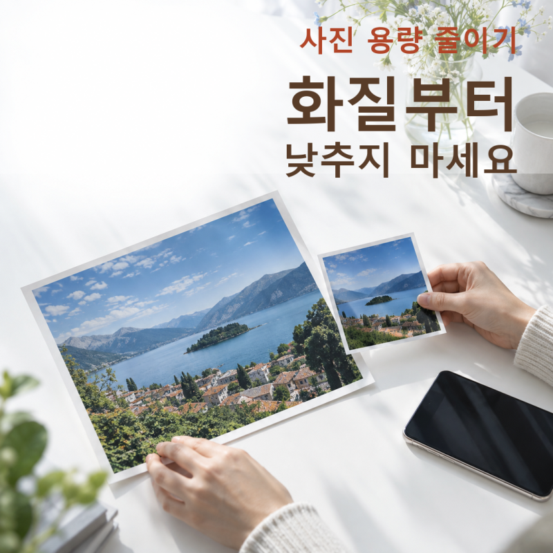 사진 용량 줄이기, 크기 조절과 이미지 압축 방법