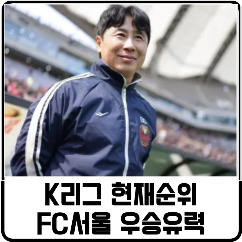 K리그 현재순위 그리고 FC서울 우승 매우 유력