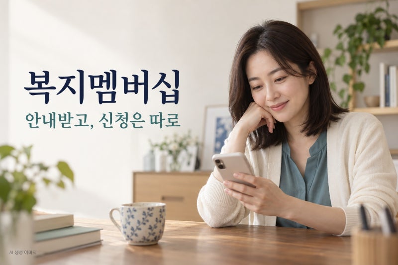 복지멤버십, 가입은 한 번이지만 복지급여 신청은 따로다