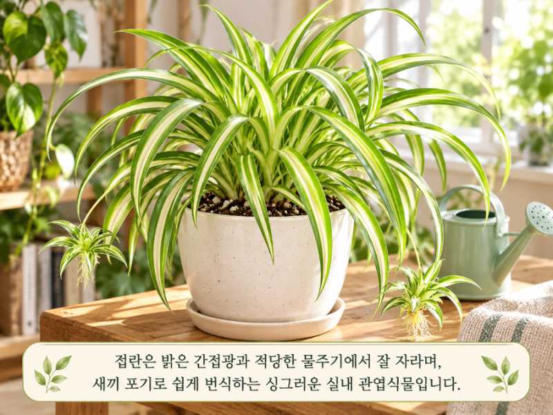 접란(Spider Plant)의 효능과 특징, 실내 공기정화 연구, 재배 및 번식법 총정리