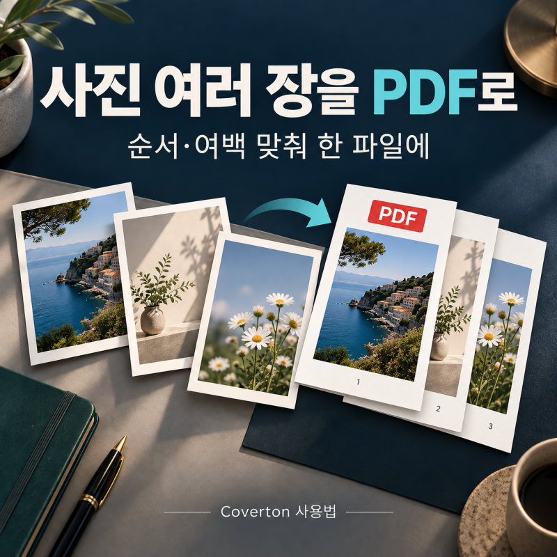 JPG PDF 변환 무료 사용법, 여러 사진을 PDF 한 개로 만들기