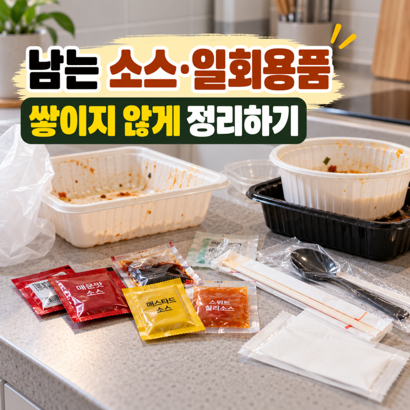 배달음식 먹고 남은 소스와 일회용품이 쌓이지 않게 하는 기준