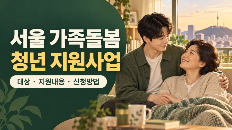 서울 가족돌봄 청년 지원사업 총 정리(+대상, 내용, 신청기간 및 방법)