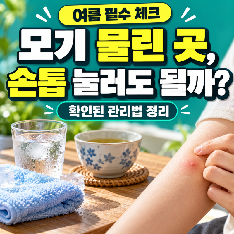 모기 물린 곳 손톱으로 누르면 낫는다는 말, 진짜일까?
