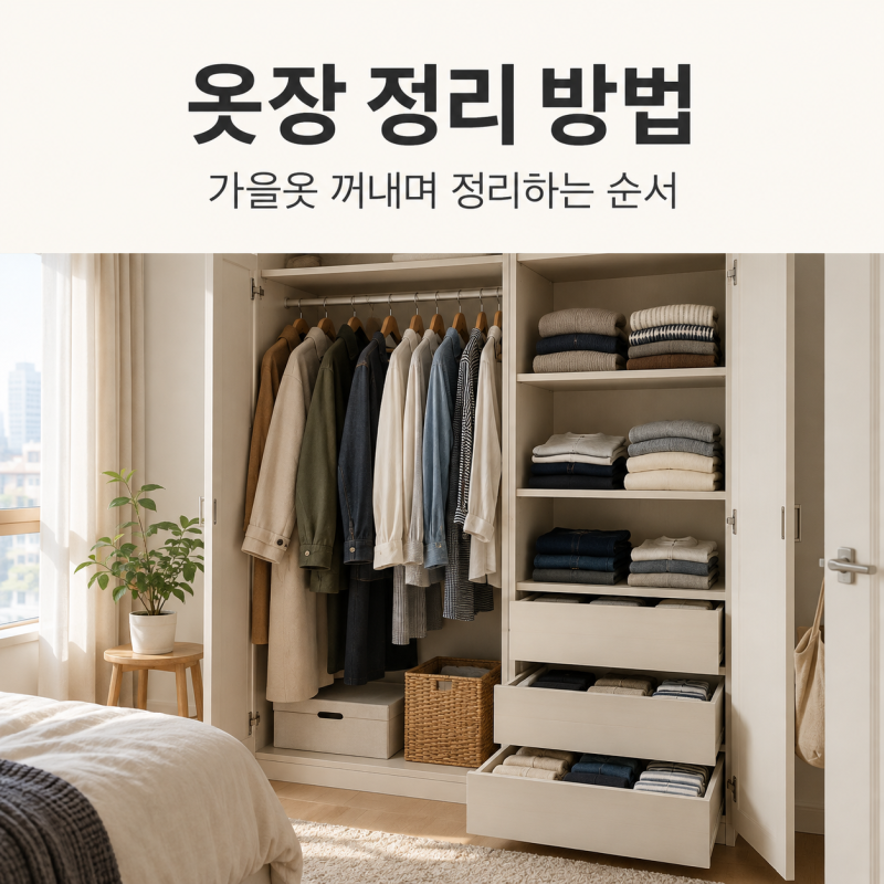 옷장 정리 방법, 가을옷 꺼내며 서랍까지 정리하는 순서