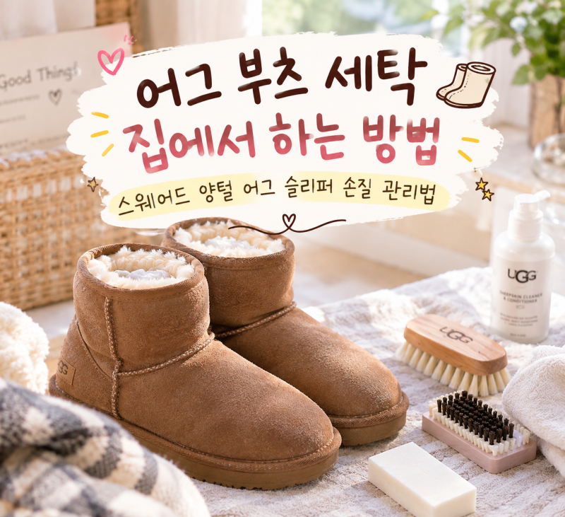 어그 부츠 세탁 집에서 하는 방법 스웨이드 양털 어그 슬리퍼 손질 관리법