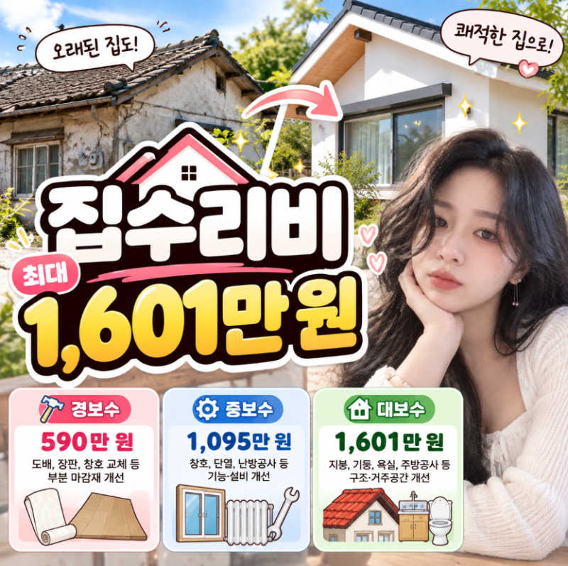 내 집이 있어도 받는 주거급여? 낡은 집 수리비 최대 1,601만 원, 아는 사람 드문 '수선유지급....